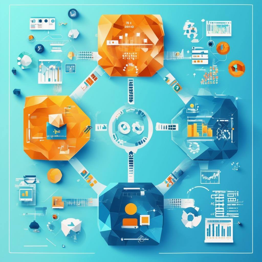 Conceptual four point business workflow